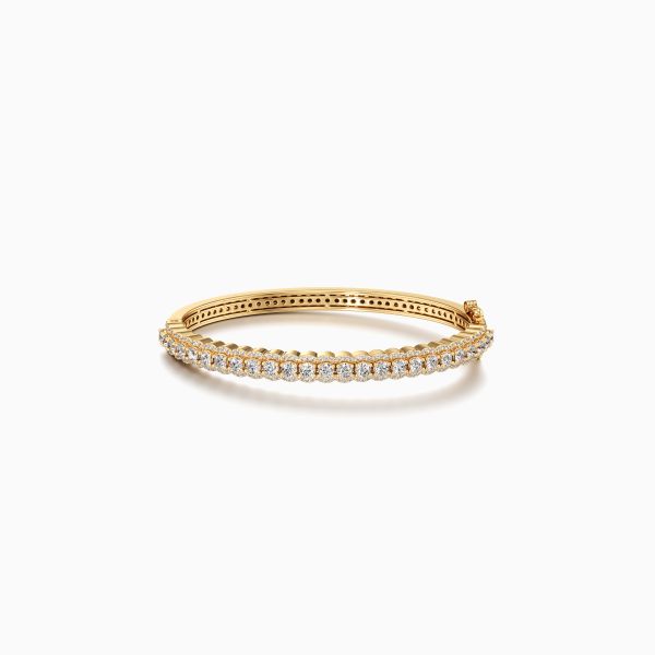 Glitzy Oval Diamond Bracelet in Yellow 10k Gold
