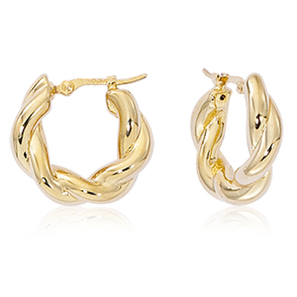 14KG Small Twisted Hoop Earrings