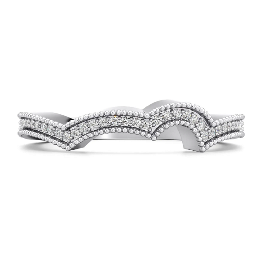 Diva Lady Diamond Ring in White 10k Gold