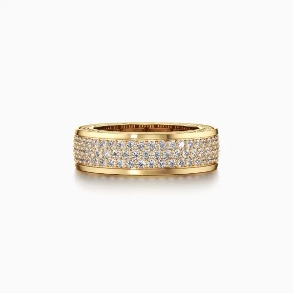 Bussing Rectilinear Diamond Ring in Yellow 10k Gold