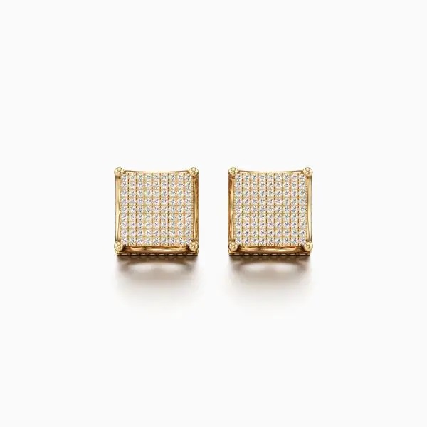 Snazzy Cuboid Diamond Earrings