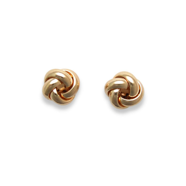 8.5mm Love Knot 14KY Earrings