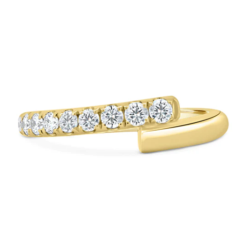 Half Pave Wrap Ring