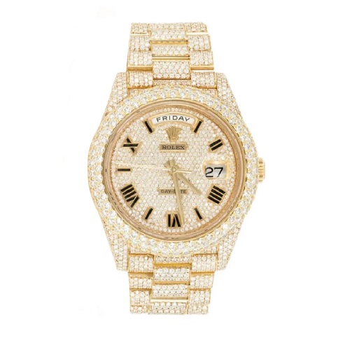 Diamond Set - Rolex Day-Date 40mm - 18k Yellow Gold - Roman Dial