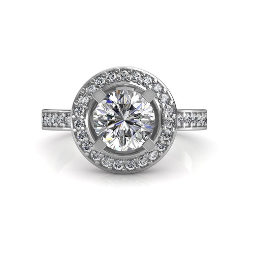 0.60 CARAT 18K GOLD - THE SINGLE HALO RING