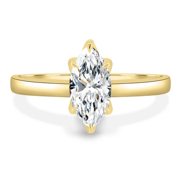6 Claw Marquise Solitaire Ring
