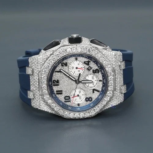 Diamond Audemars Piguet Royal Oak Offshore Chronograph 42mm - 2 Tone Rose Gold - Rubber Strap