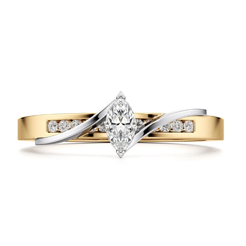 Queen Femme Diamond Ring in Yellow 10k Gold