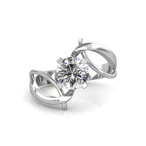 0.30 CARAT PLATINUM - THE INFINITY TWIST RING
