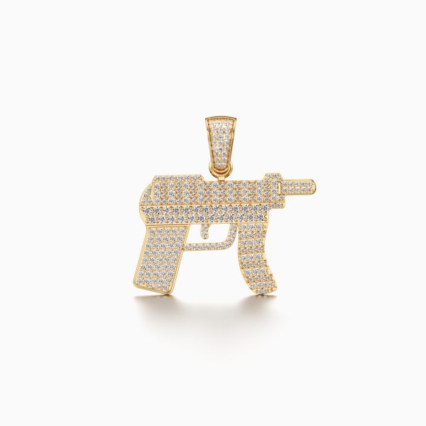 Killer Handgun Diamond Pendant