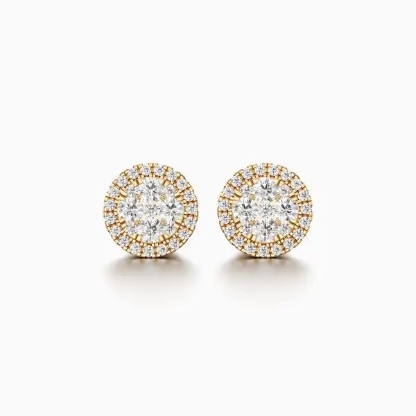 Round Def Diamond Earrings