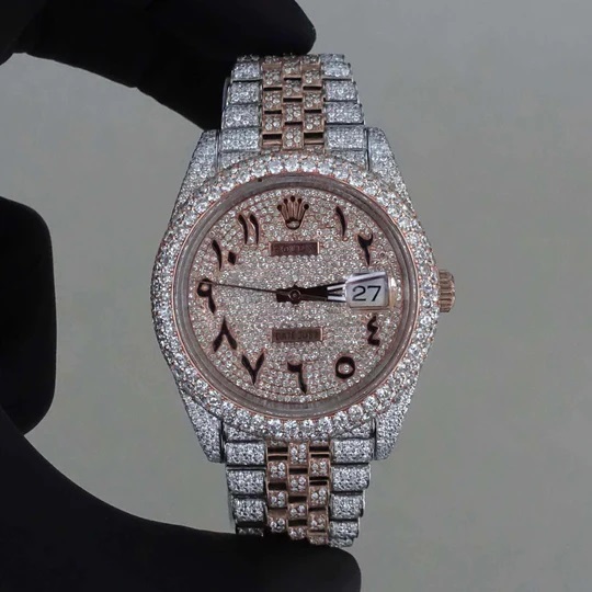 Diamond Rolex Datejust Jubilee 41mm - Steel & Rose Gold - Arabic Dial