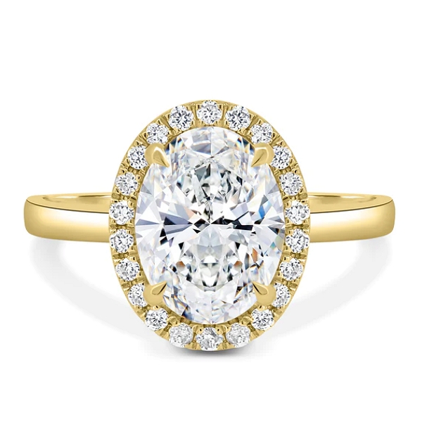 Oval Halo Diamond Ring