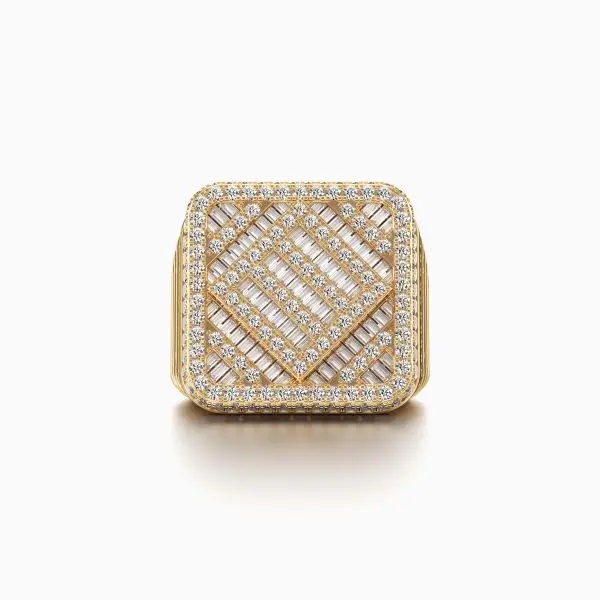Flashy Biggie Diamond Ring in Yellow 10k Gold