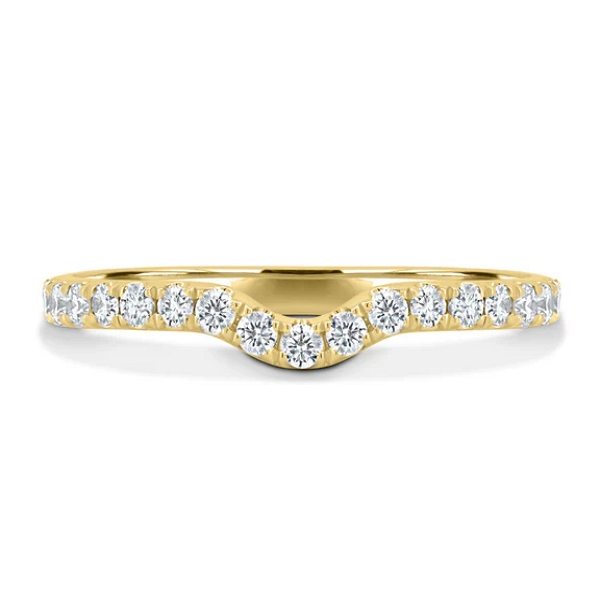 Pave Curved Wedding Ring