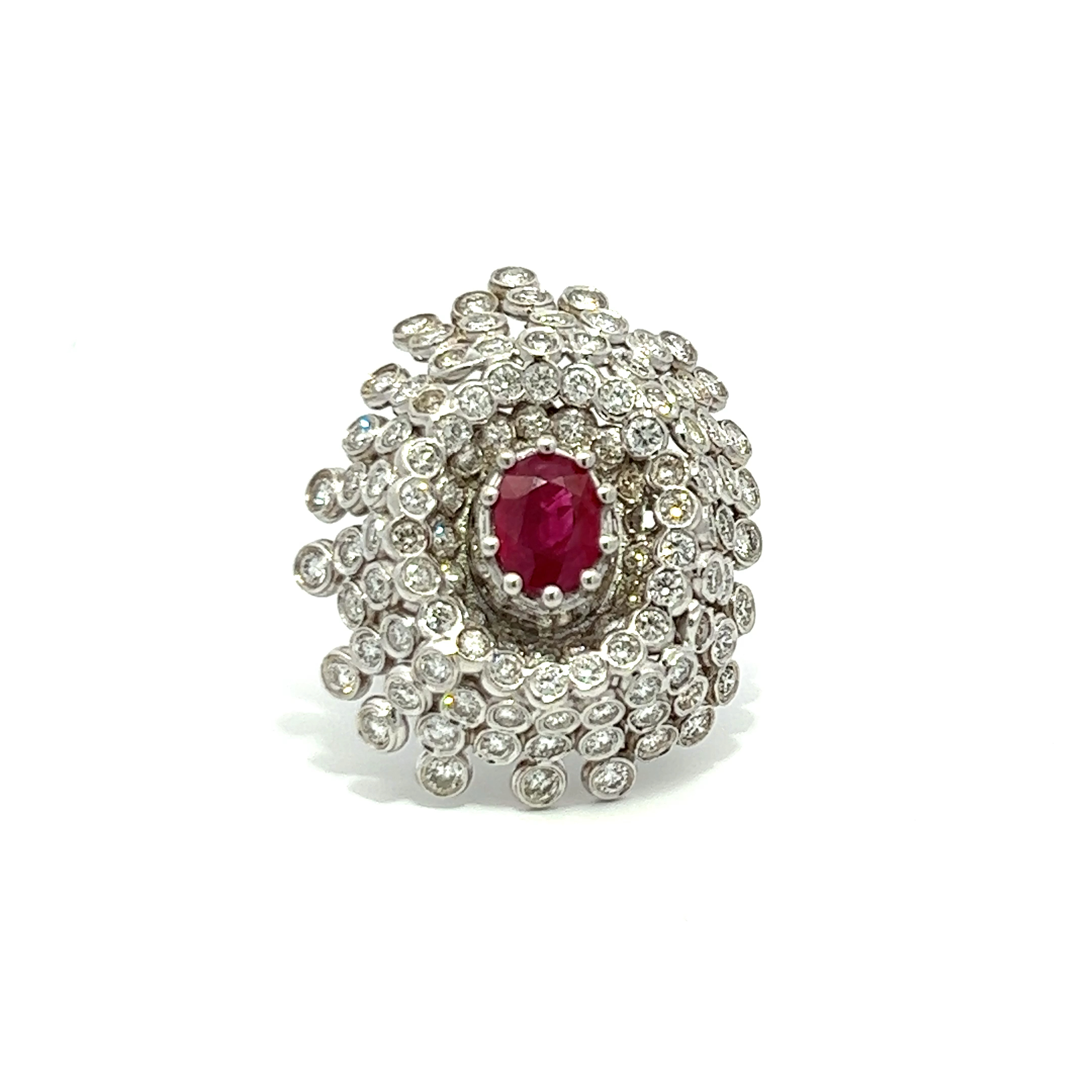 14KW 3.50ct Diamond/2.00ct Ruby ring